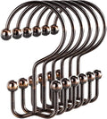Bathway Shower Curtain Hooks Bronze Shower Curtain Rings, Metal Shower Hooks by Bathway