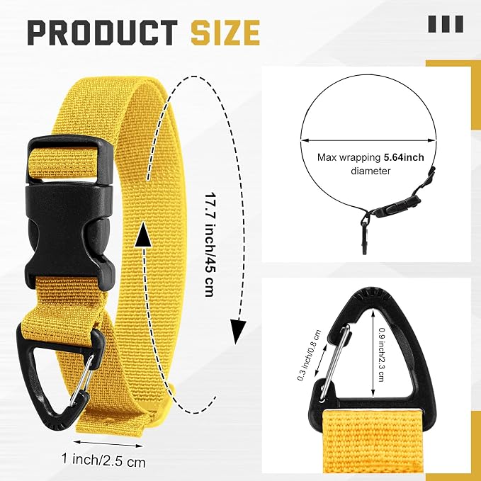 12 Pack Adjustable Extension Cord Holder Straps, Heavy Duty Triangle Clips - Image 2