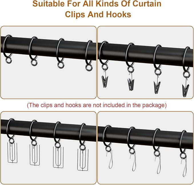 50 Pack Metal Curtain Rings - Image 3