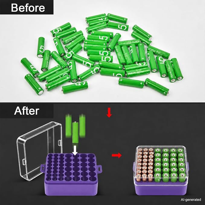 ALCYON Plastic Battery Organizer Storage Case - Image 6