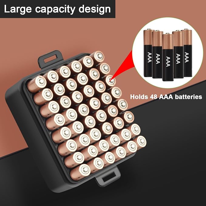 ALCYON Clear Plastic Battery Organizer Storage Case - Image 3
