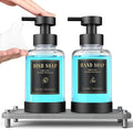 Luxspire 15oz Glass Foaming Soap Dispenser Set, 2 Pack | Anti-drip pump by Luxspire
