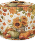 Fall Decor Stain-resistant Pressure Cooker Dust Cover Accessories for 8 Quart, Kitchen Appliance Air Fryer Rice Cooker Cover with Top Handle and Storage Pocket Sunflower Pumpkins