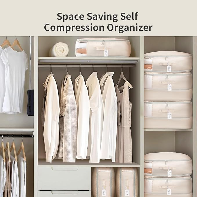 DIMJ Comforter Storage Bag - 110L Large Capacity Ultra Space Saving Self - Image 7