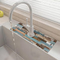 15" X 5.5" Kitchen Sink Splash Guard Faucet Mat Wood Grain Super Absorbent Fast by Unknown