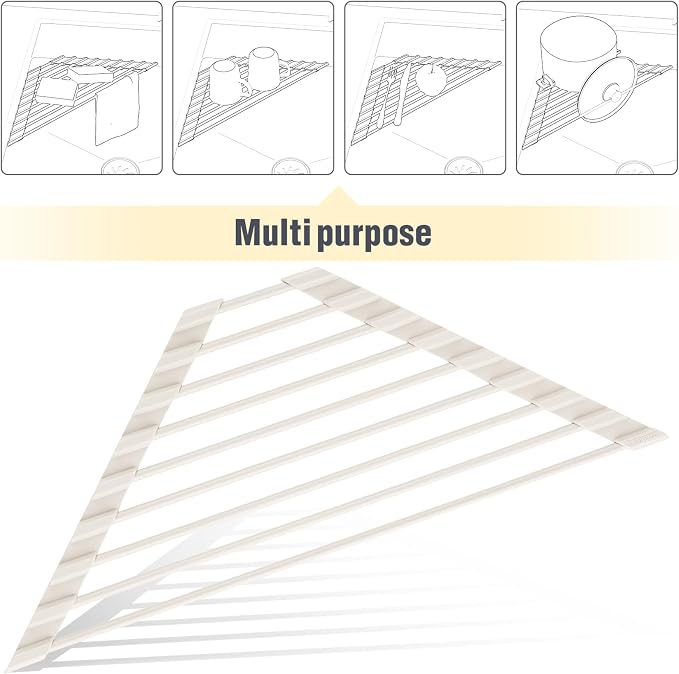 Tomorotec Triangle Roll Up Dish Drying Rack - Image 7