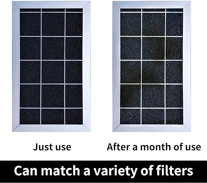 Cut-to-Fit Activated Carbon Filter Sheet Charcoal Air Vent Filters Pad Black Range Hood AC Replacement Fabric Filter 2 Pack 16" x 48" x 0.125"