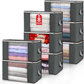 90L Large Storage Bags, 8 Pack Clothes Storage Bins Closet Organizers | by BuddingJoy-BuildaJoyfulLifeforYou