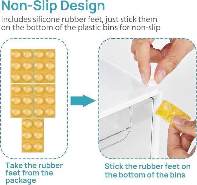 Vtopmart Stackable Storage Drawers Set of 5, Baby Bottle Organizer, Beauty - Image 9