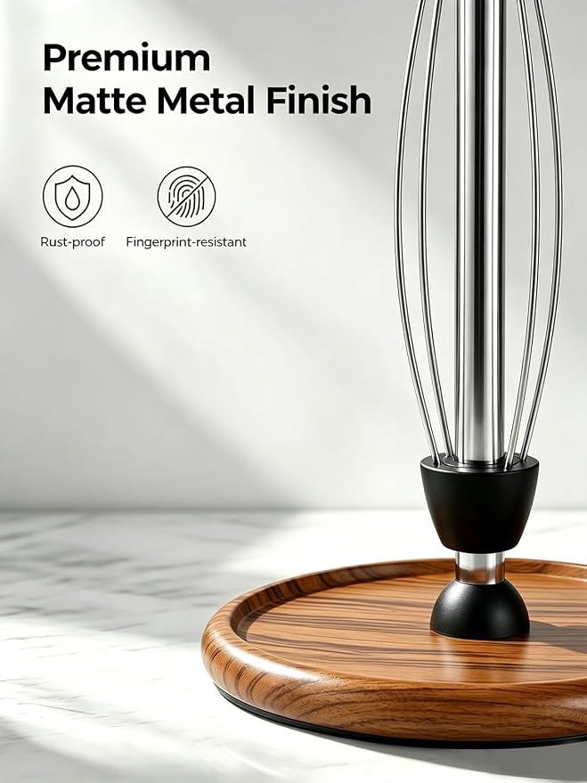 VEHHE Wooden Paper Towel Holder Countertop - Image 6