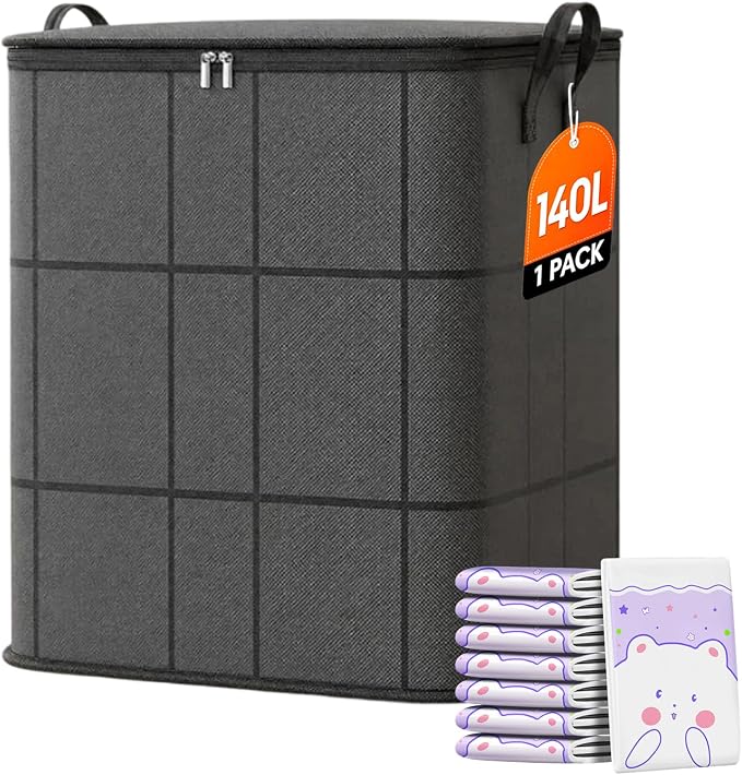 3 Pack 180L Spacious Moving Storage Bin, Portable Moving Storage Bags, Foldable by Unknown