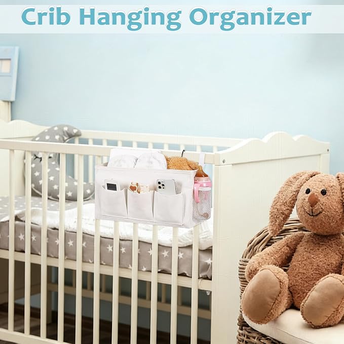 Bedside Caddy, Bedside Storage Bag Hanging Organizer - Image 7