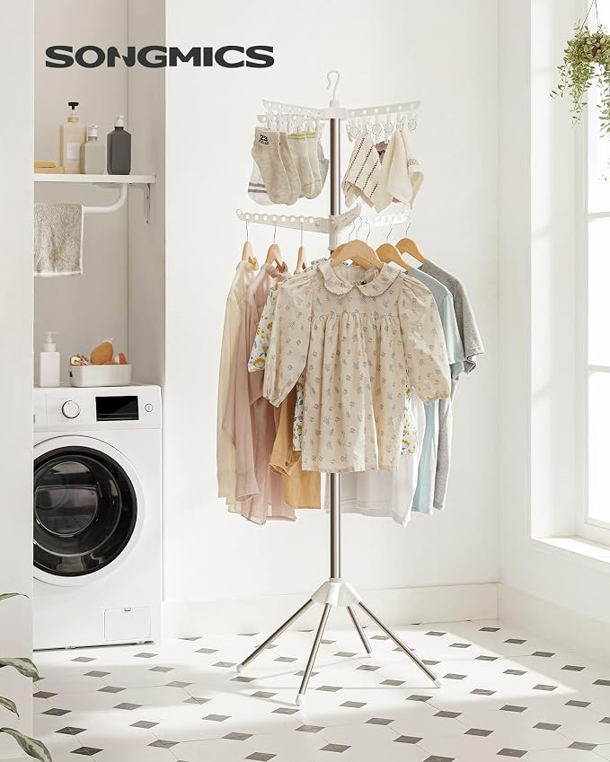 SONGMICS 2-Tier Clothes Drying Rack, 72-Inch Folding Laundry Drying Rack - Image 2