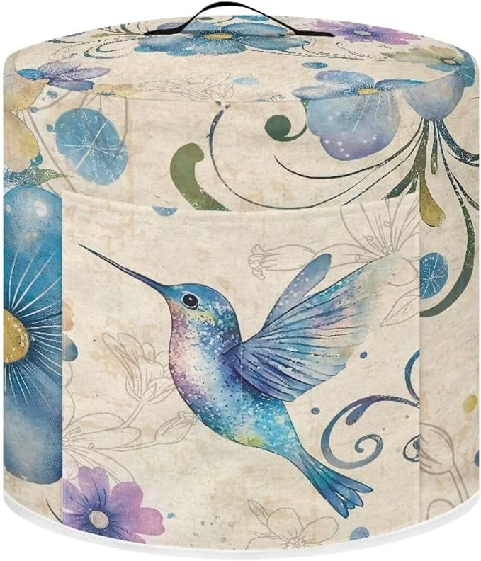 Bird Flower Pressure Cooker Cover Instant Pot Accessories Instant Pot Kitchen Appliance Dust Cover with Pockets for Rice Cooker Air Fryer Slow Cooker Dust Covers for Kitchen Size S