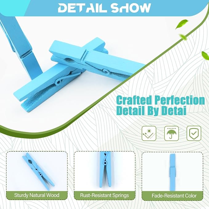 100 Pcs White Clothes pins - Image 2