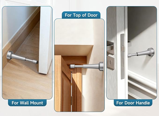 2PCS Spring Door Stoppers for Wall - Image 6