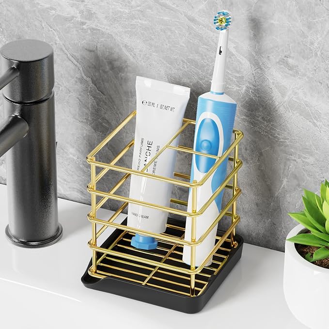 Toothbrush Holders for Bathroom, Stainless Steel, Detachable, 3 Slot | Easy to - Image 2