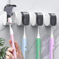 4 Pcs Toothbrush Holders Wall Mounted, Single Slot Design, Shower Self Adhesive by LUWUIDEN