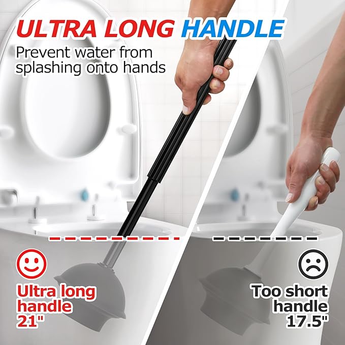FORASTO 2in1 Toilet Brush and Plunger Set - Image 2