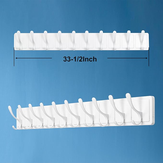 SKOLOO Scandi-Style Wooden Carved-Block Coat Hook, Wall Coat Hanger - Image 6