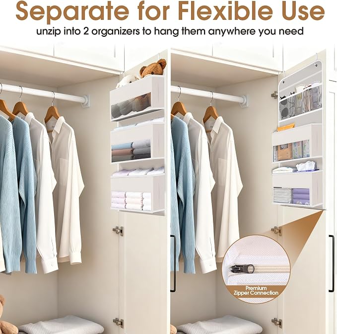 Over The Door Organizer Storage behind Door Hanging Organizer - Image 5
