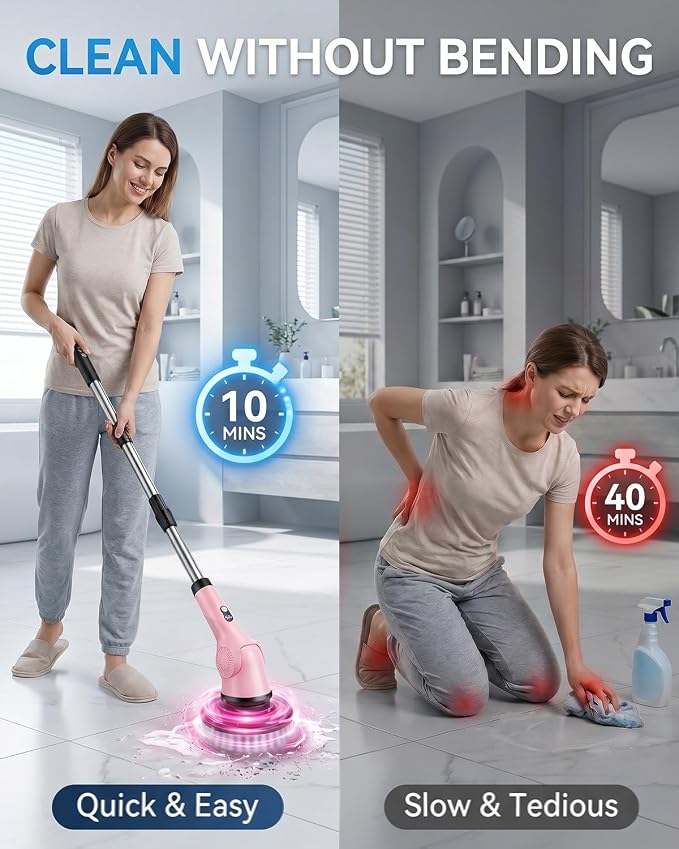 Electric Spin Scrubber, 3-Speed Shower Scrubber - Image 3