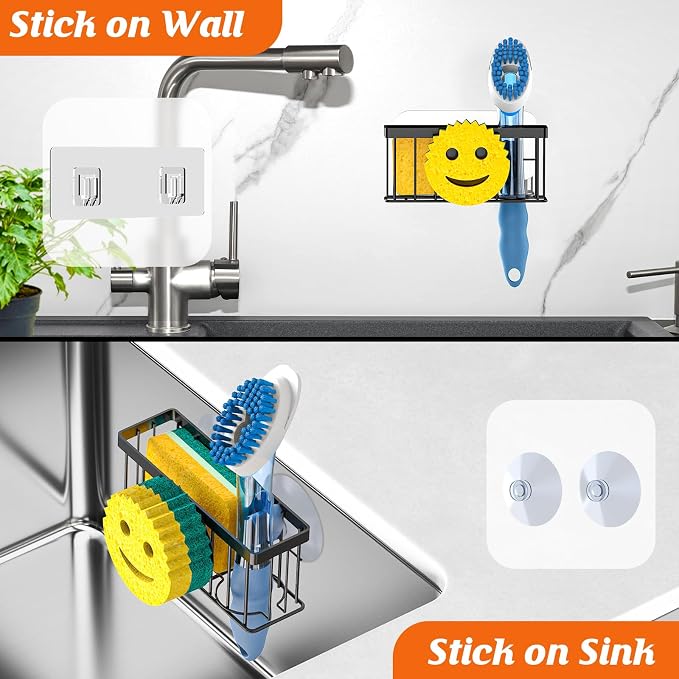 MURLONG Sponge Holder Smiley Face, Sink Organizer - Image 7
