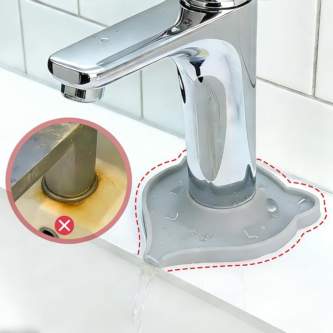 Compact Silicone Kitchen Sink Faucet Splash Proof Mat, Tap Water Diversion - Image 8