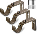 LLPJS Curtain Rod Bracket Adjustable, Drapery Rod Holder Hooks Support Hangers by LLPJSCurtainRingsClipHooks