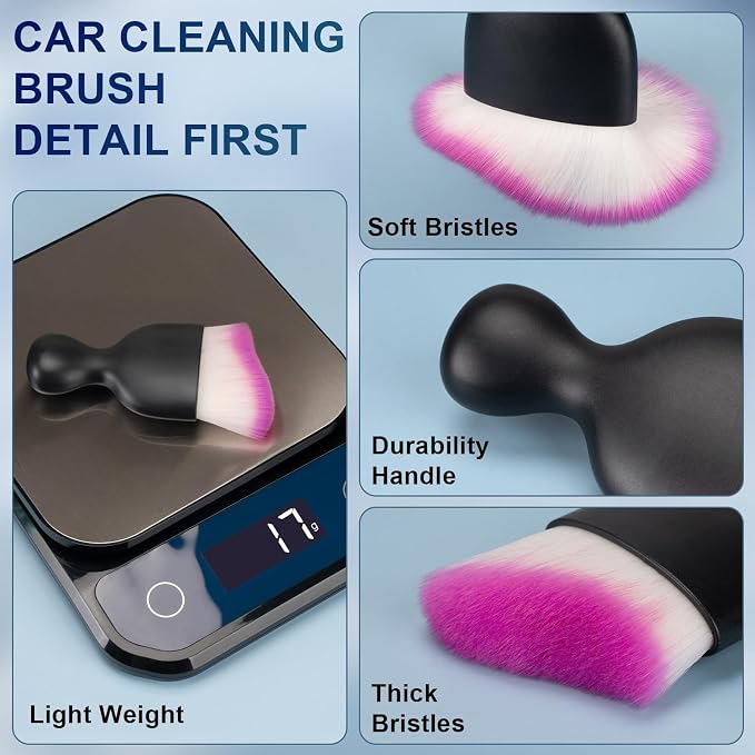Amrules 2 Pcs Car Interior Detailing Brush Cleaning Tools, Gentle on Surfaces - Image 6