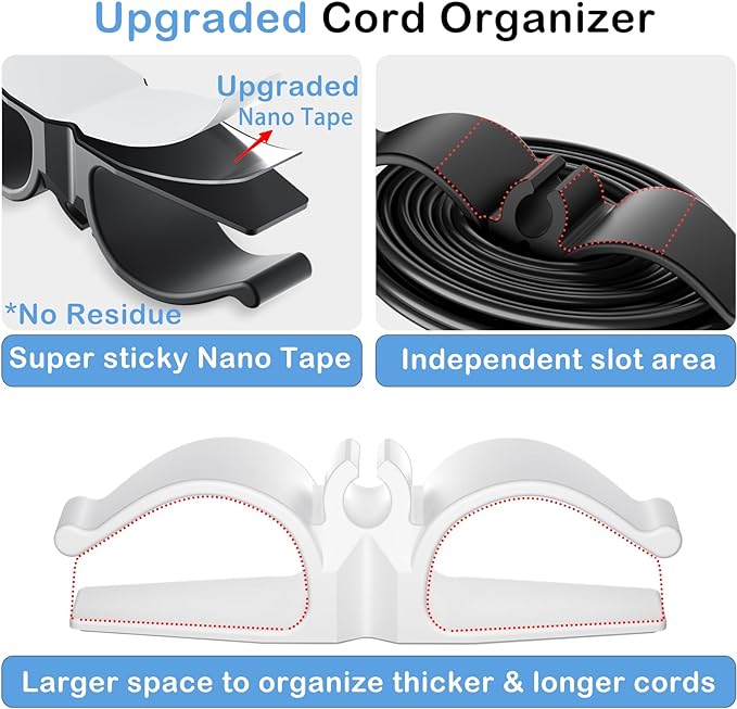 Lancord Cord Organizer for Appliance, 8 Pack Appliance Cord Organizer Black | - Image 2