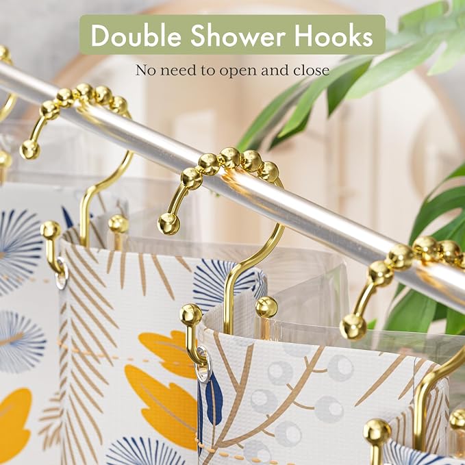 Gold Shower Curtain Hooks Rings, Stainless Steel Shower Curtain Rings - Image 4