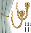 Sumnacon Curtain Holdbacks 2 Pcs Wall Mounted Curtain Tiebacks by Sumnacon