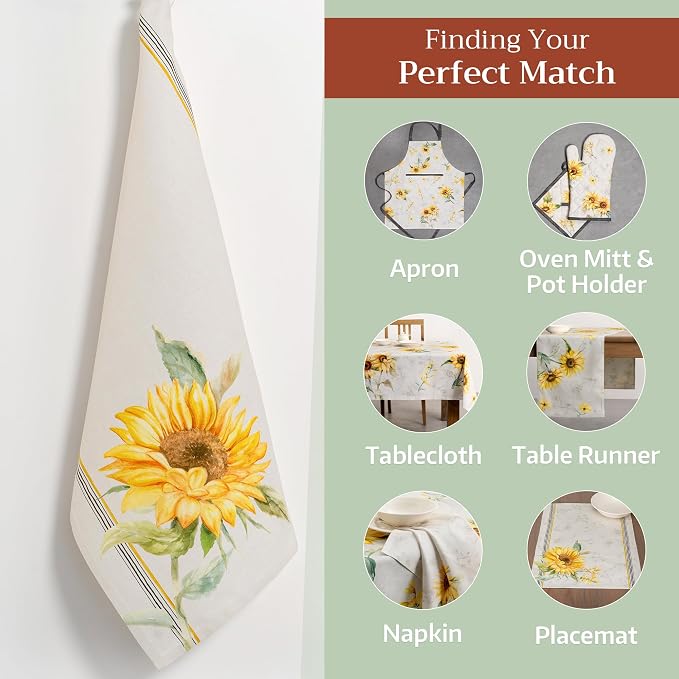 Maison d' Hermine Kitchen Towels Set of 3 Reusable 100% Cotton 27.50" x 20" - Image 6