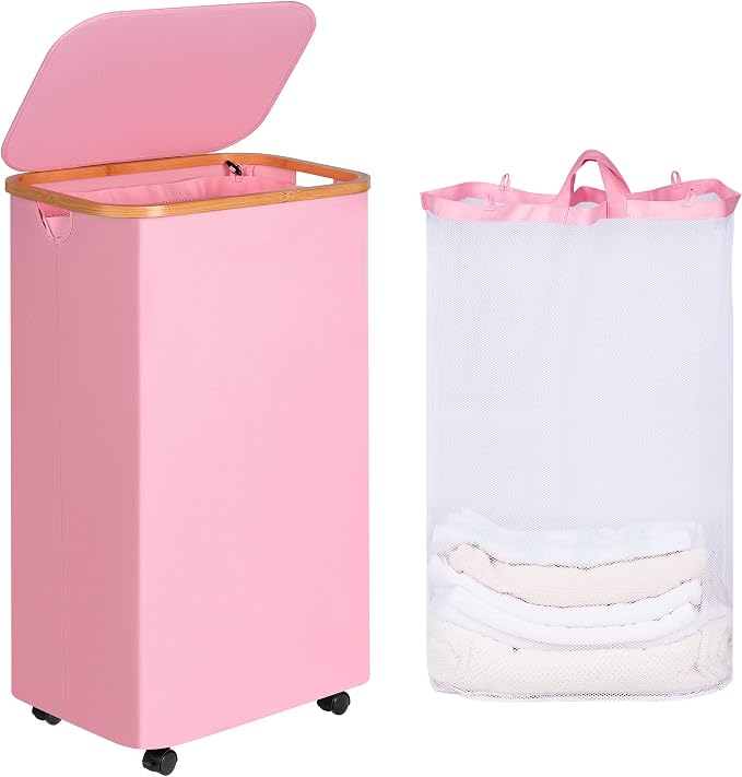 IEGrow Laundry Basket with Wheels 110L Clothes Hamper by iEGrow