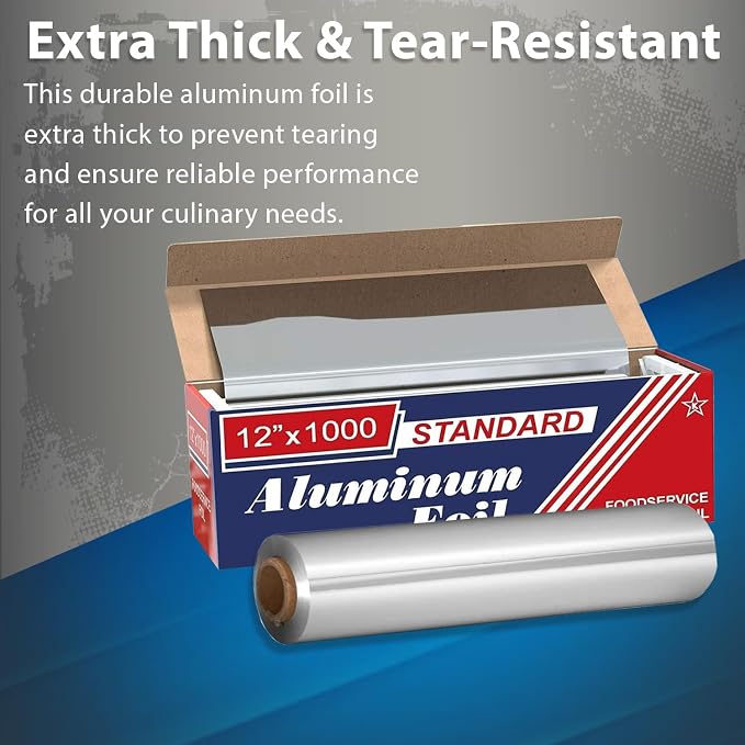 12" x 1000" Standard Aluminum Foil Roll - Image 6