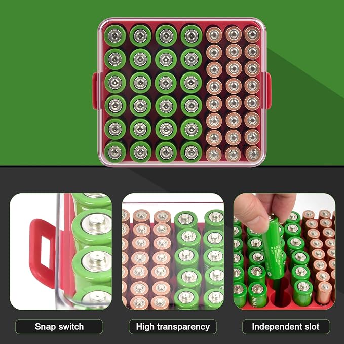 ALCYON Plastic Battery Organizer Storage Case - Image 2