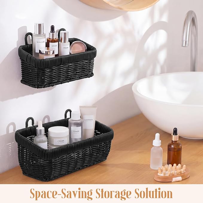 Tioncy 2 Pcs Woven Hanging Wall Baskets - Image 2