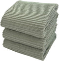 Sage Green Kitchen Hand Dish Towels, 100% Cotton by SerafinaHome