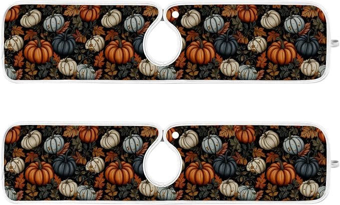 Fall Thanksgiving Pumpkin Sink Mat by Tatenale