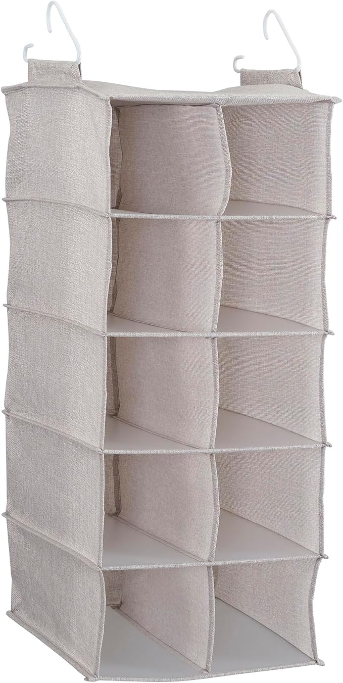 Household Essentials 10-Pocket Hanging Shoe Organizer, Side-by-Side Blended by HouseholdEssentials