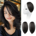 REECHO Clip in Hair Volumizer, Short Thick Clip in Hairpieces Adding Extra Hair Volume Extensions for Women with Thin Fine (Black Brown, 8 Inch(Pack of 2))