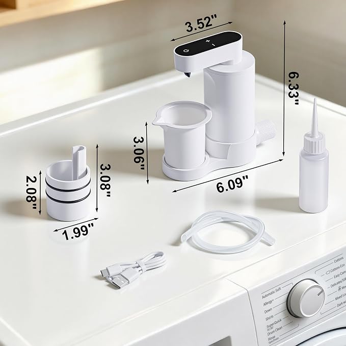 SMARTAKE Electric Laundry Detergent Dispenser, USB Rechargeable 4-Mode - Image 5