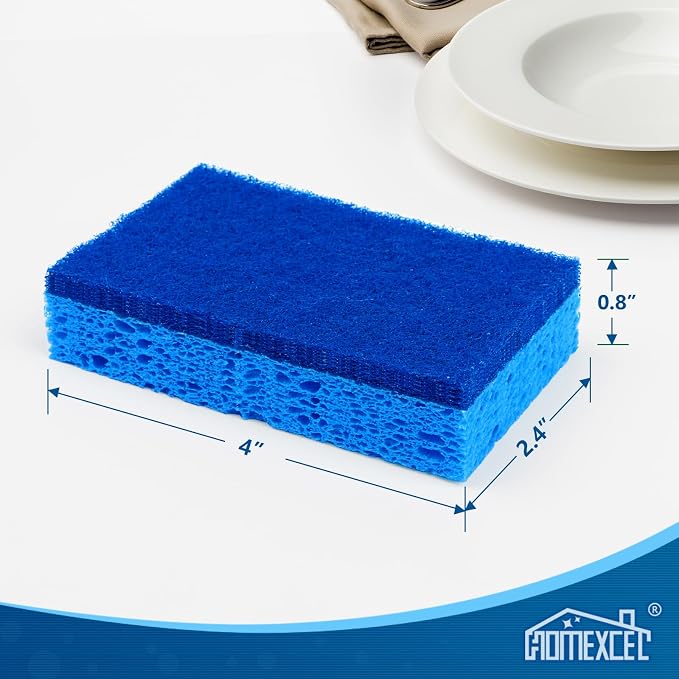 HOMEXCEL Sponges Kitchen 24 Pack, Non Scratch Scrub Dish Sponge - Image 5