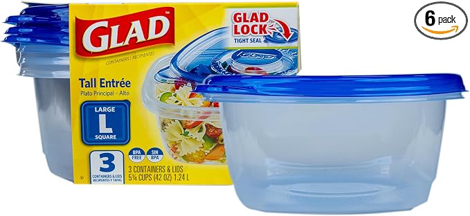 Glad GladWare Tall Entree Food Storage Containers by GladTrashFoodStorage