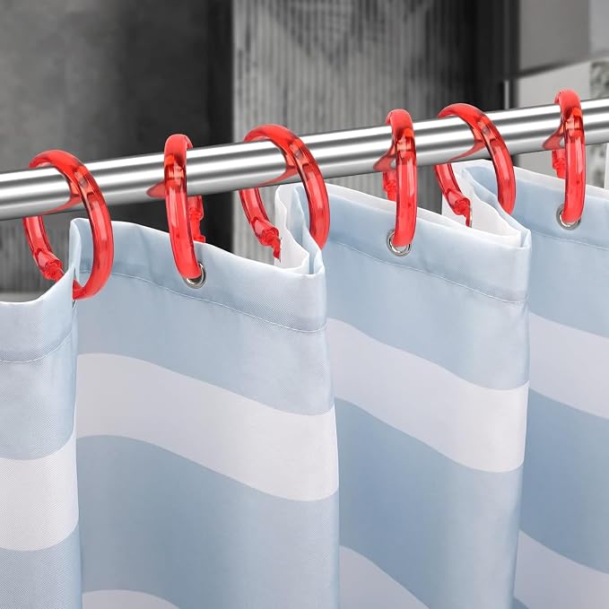 Red Shower Curtain Hooks - Image 5