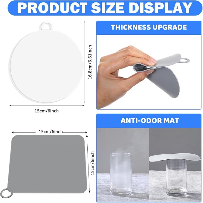 6 Pcs Drain Covers to Keep Bugs Out Silicone Shower Floor Tub Stoppers Bathtub - Image 2