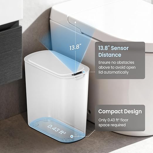 Cesun Automatic Small Bathroom Trash Can - Image 3