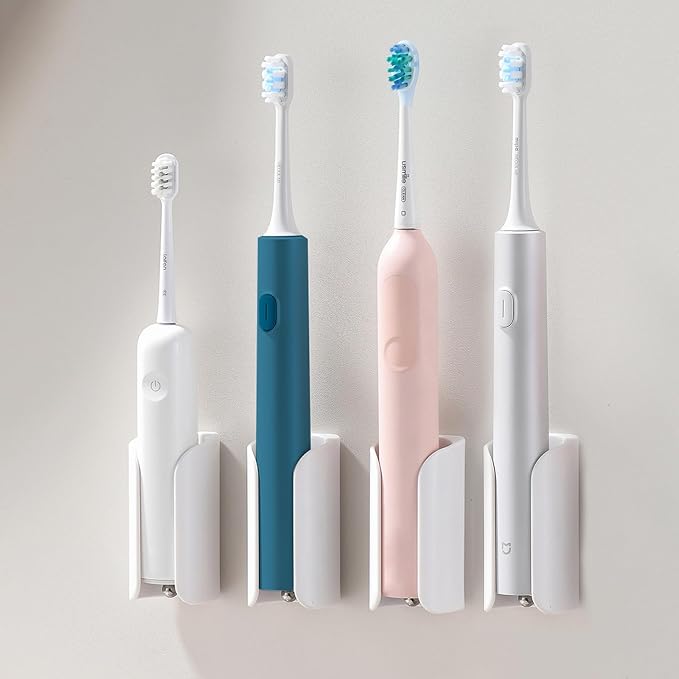 Electric Toothbrush Holder for Bathroom, Wall-Mounted Toothbrush Stand by Homestorage