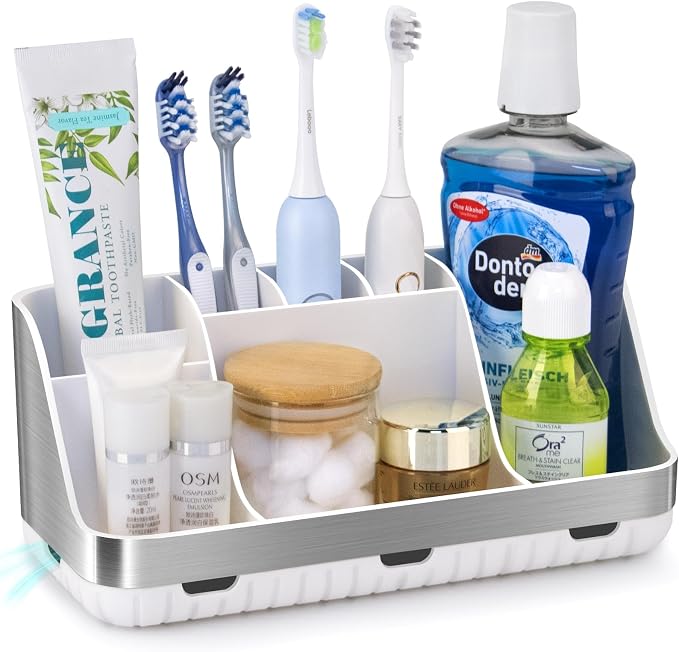 GFWARE Toothbrush Holders for Bathrooms Countertop Organizer by GFWARE